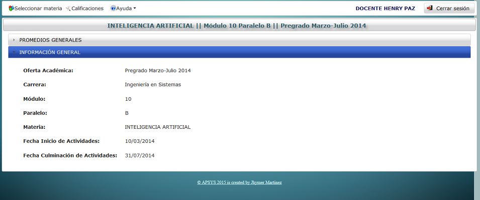 Información general