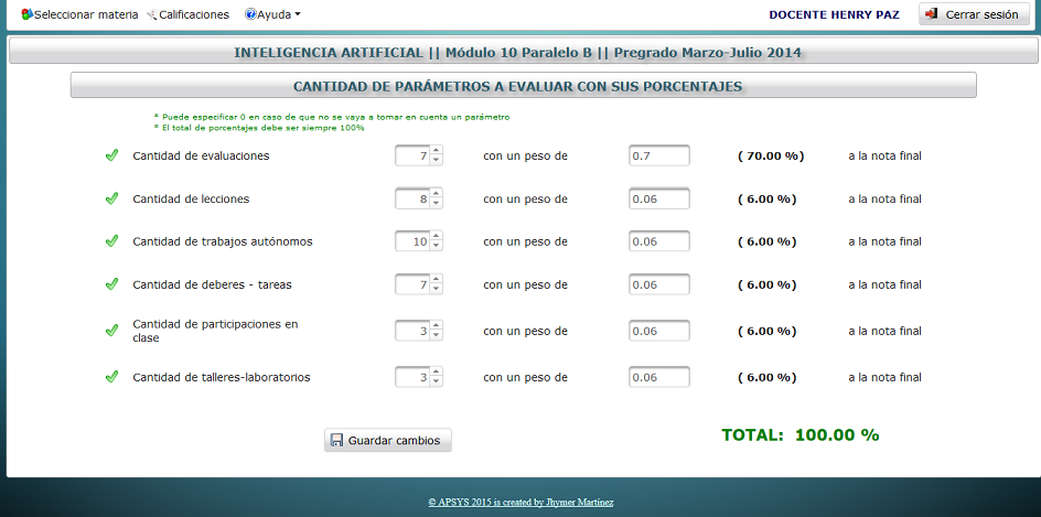 Configuraciones generales